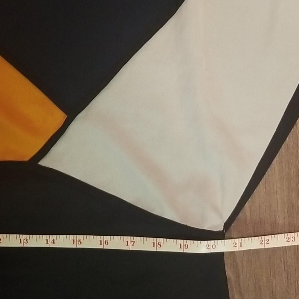Allen B. Asymmetrical Colorblock Blouse - Picture 6 of 8